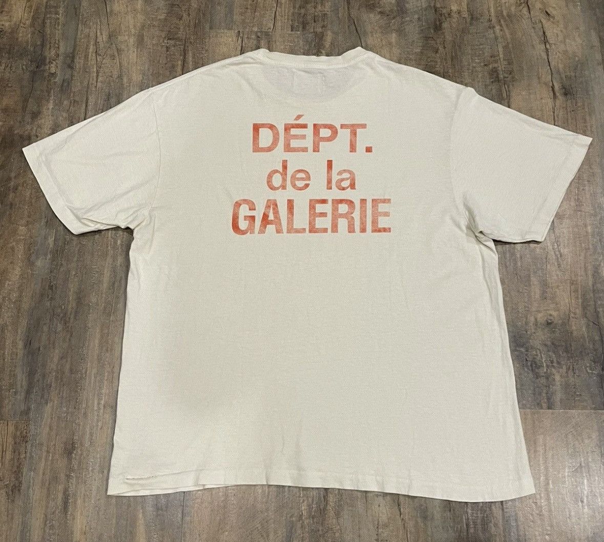 Dept Rare Gallery Dept French Logo Tee Cream Orange Souvenir Hoodie, Sweatshirt | FlexRushtees.com
