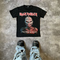 Band Tees Vintage Y2k Iron Maiden Screamer Face Angry Skeleton 90s