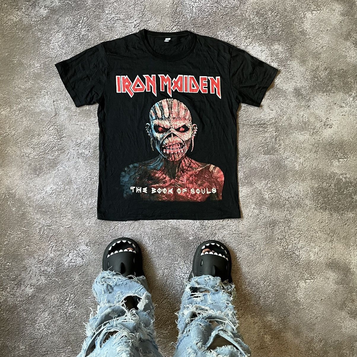 Band Tees Vintage Y2k Iron Maiden Screamer Face Angry Skeleton 90s