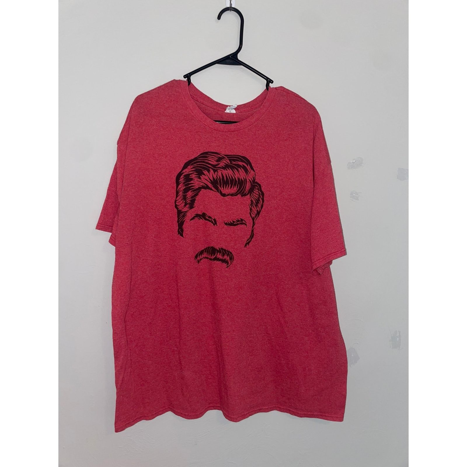 Delta Parks Rec Ron Swanson Shirt Tv Actor Red Tee 2000s 2xl Xxl