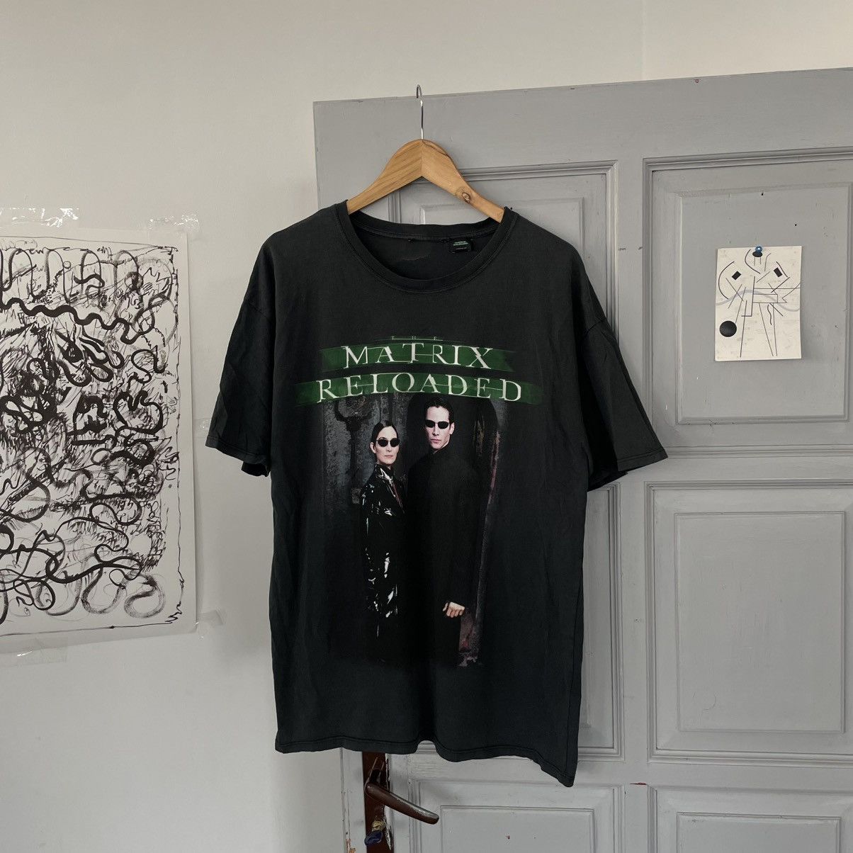 Vintage Style Matrix Reloaded Movie T Shirt