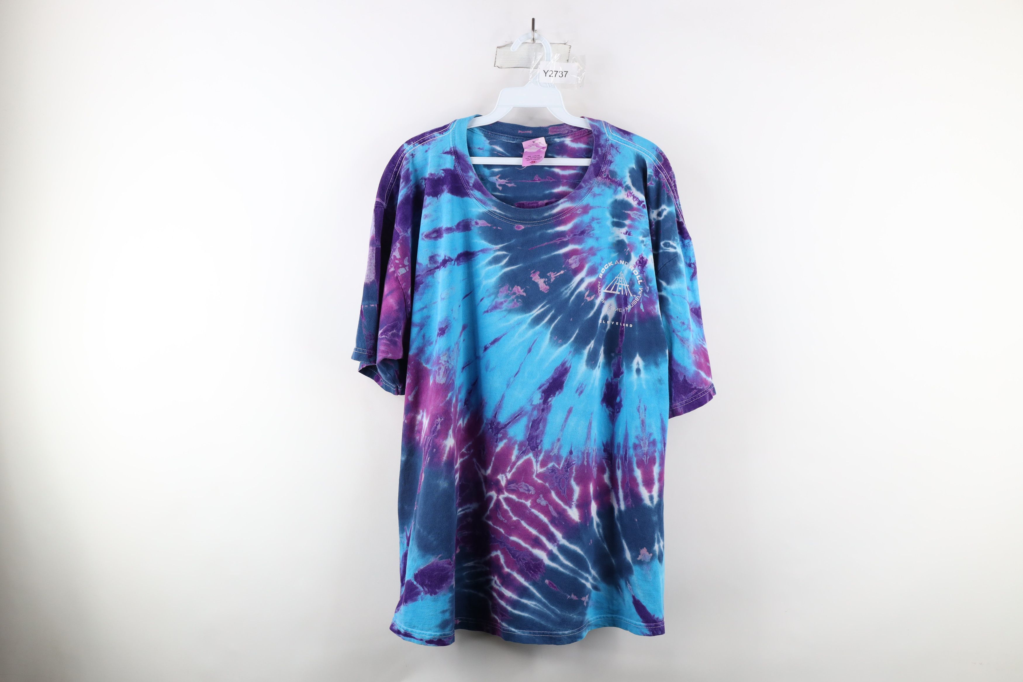 Vintage 90s And Hall Of Fame Museum Tie Dye T Shirt Cotton