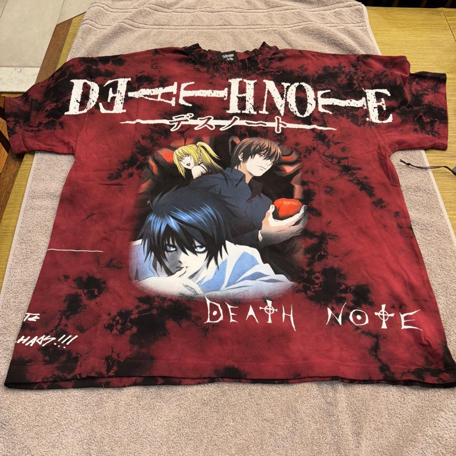 Death Note Oversized Lava Wash Tee Large Hoodie, Sweatshirt | FlexRushtees.com