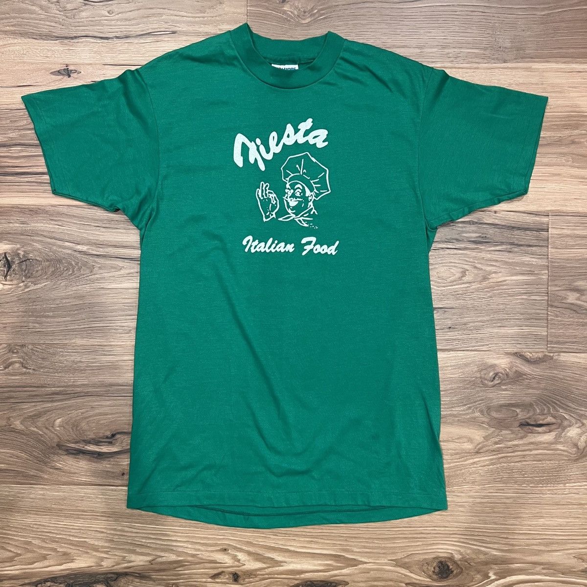 Hanes Vintage Fiesta Italian Food Graphic T Shirt Green Small Hoodie, Sweatshirt | FlexRushtees.com