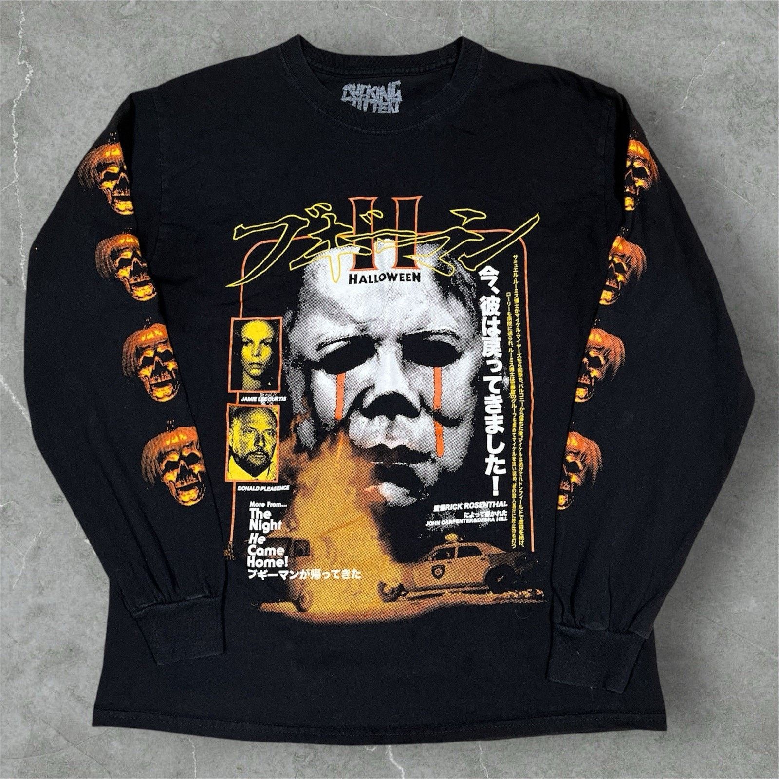 Rucking Fotten Halloween Ii Long Sleeve Black T Shirt Rucking Fotten Medium