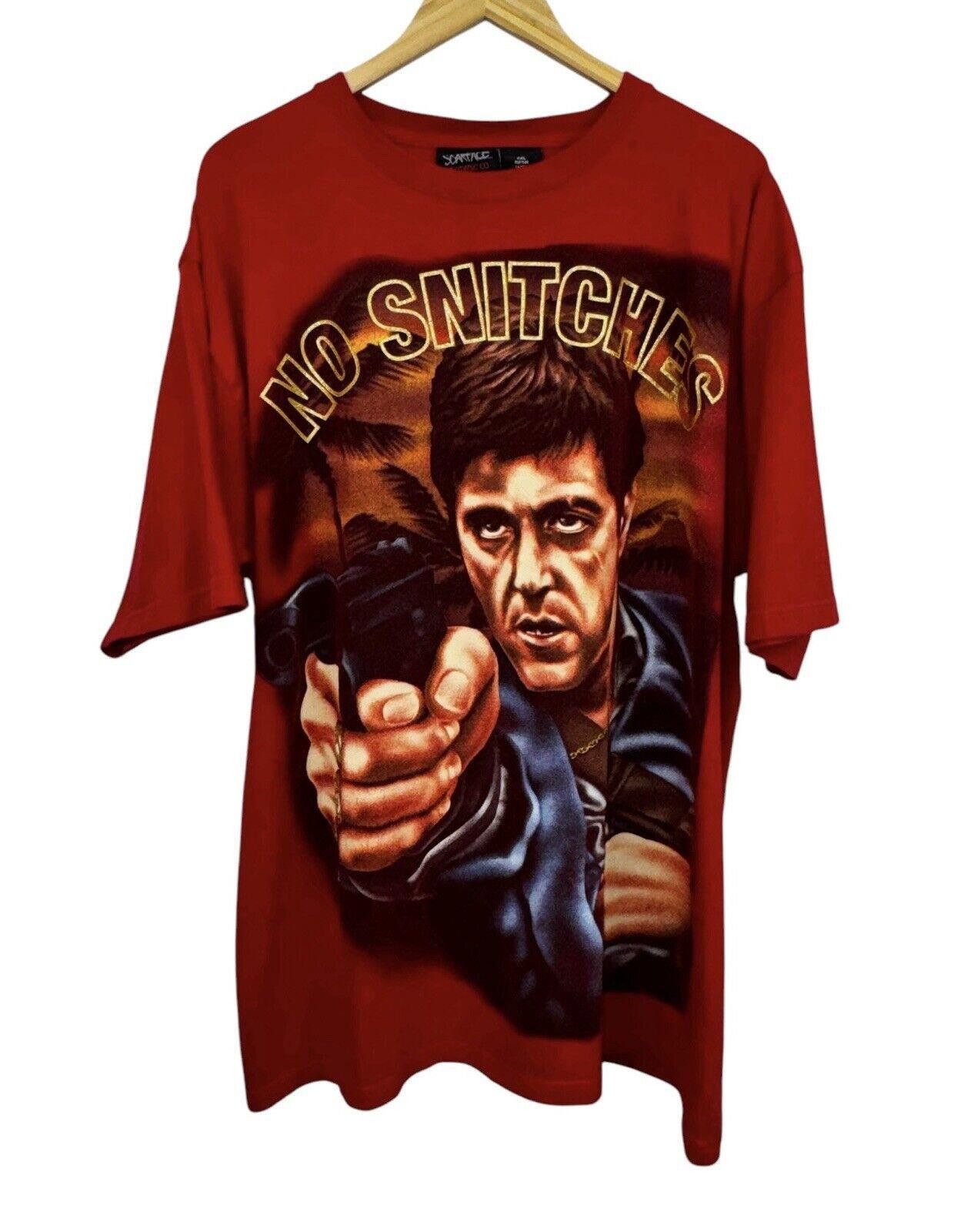 Designer Vintage Scarface Clothing Co Mega Print Red Shirt 2xl Hoodie, Sweatshirt | FlexRushtees.com