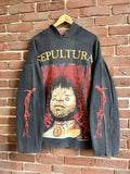 Band Tees Rare 1996 Sepultura Roots Metal Band Hoodie 90s Grail Xl Sweatshirt | FlexRushtees.com