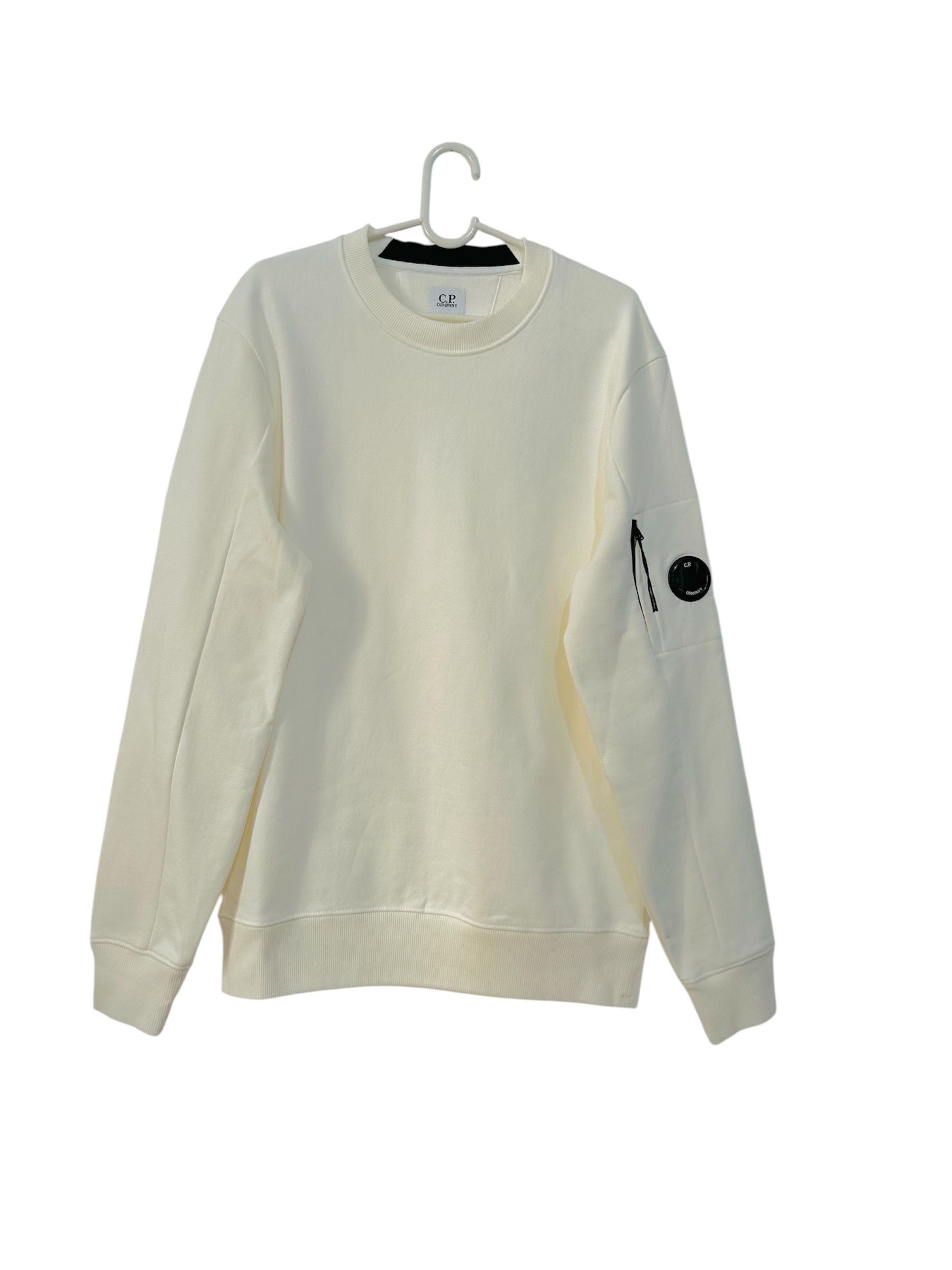 C P Company White Cotton Sweatshirt T-Shirts, Hoodie | FlexRushtees.com