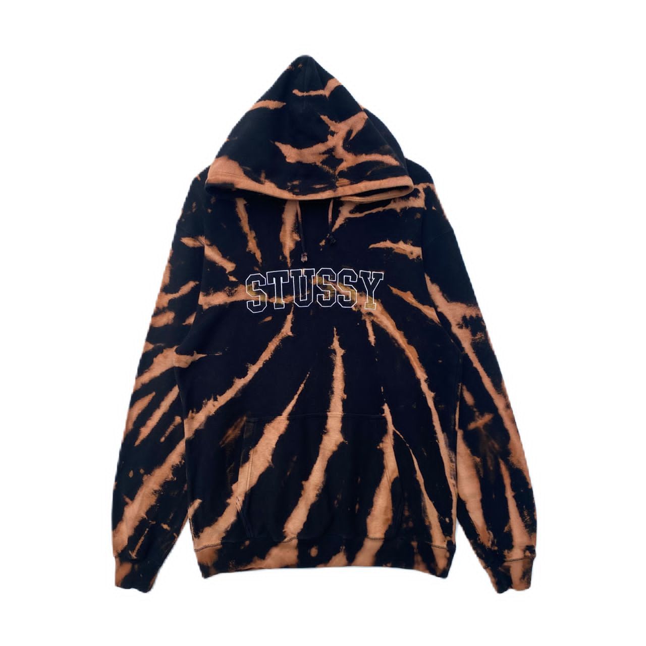 Stussy Hoodie Spiral Custom Bleach Wash Xl Pullover T-Shirts, Sweatshirt | FlexRushtees.com