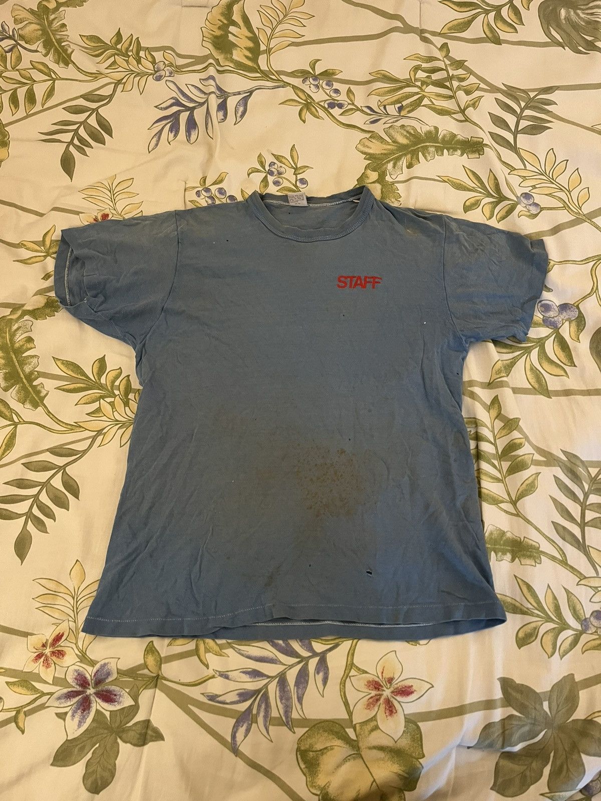 Vintage 80s Mountain Aire 81 Thrashed Staff Shirt Hoodie, Sweatshirt | FlexRushtees.com