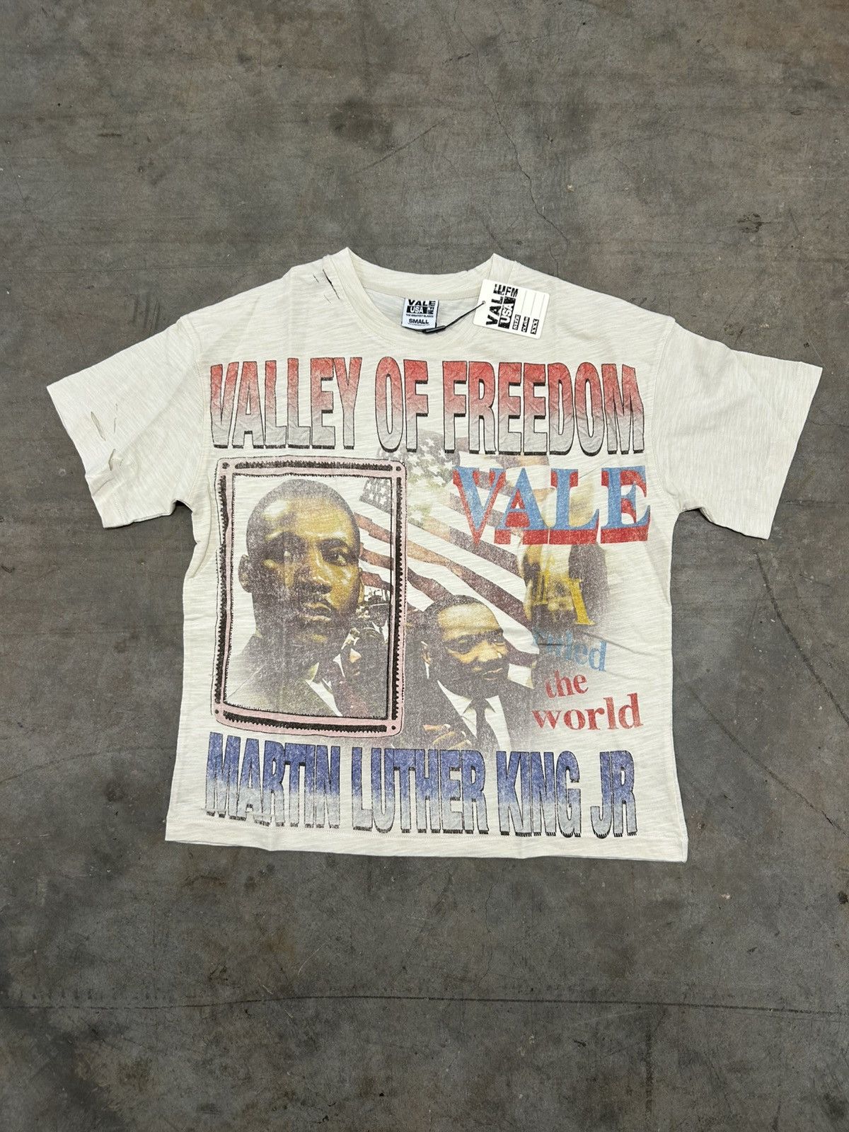 Vale Lives Valley Forever Cream Freedom Mlk Tee Large New Hoodie, Sweatshirt | FlexRushtees.com