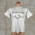 Vintage Vtg Screen Stars T Shirt Mens Graphic Tee Solvang Best Vacation T Dutch Town Large Gray Cott