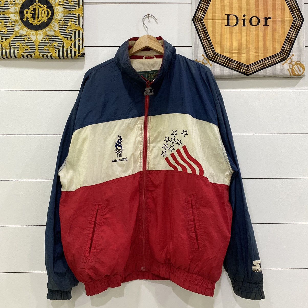 Vintage 90s 1996 Atlanta Starter Windbreaker