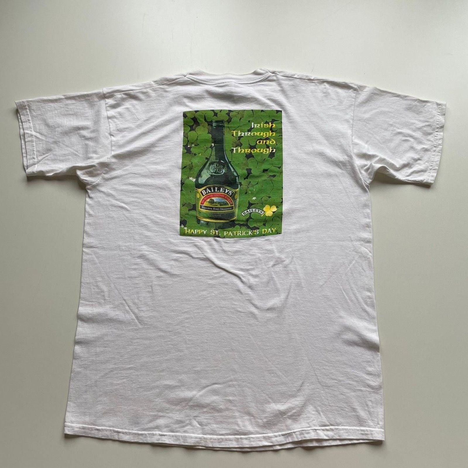 Vintage 90s Baileys Irish Cream Promo T Shirt Xl Art Graphic