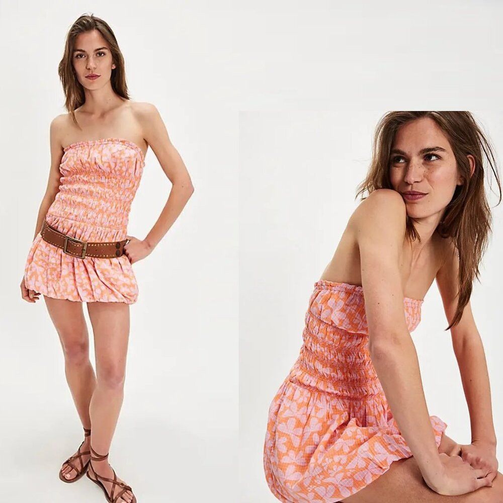 Free People Nwt New S108 Free People Annalise Shell Coral Combo Mini Dr T-Shirts, Hoodie, Sweatshirt | FlexRushtees.com