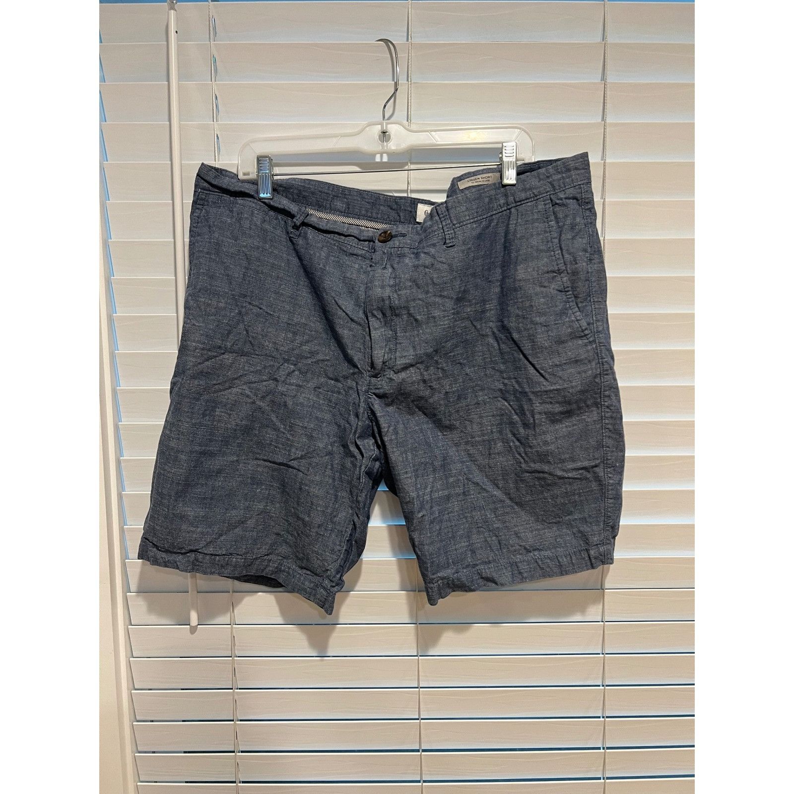Other Goodfellow Co Men S Linden Short Blue Cotton Blend Size 4