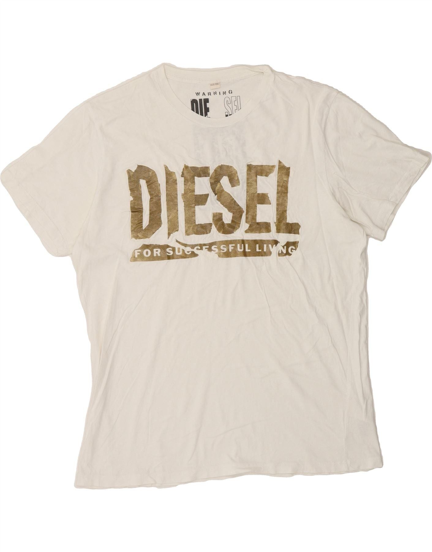 Diesel Womens Graphic T Shirt Top Uk 20 2xl White Cotton Hoodie, Sweatshirt | FlexRushtees.com