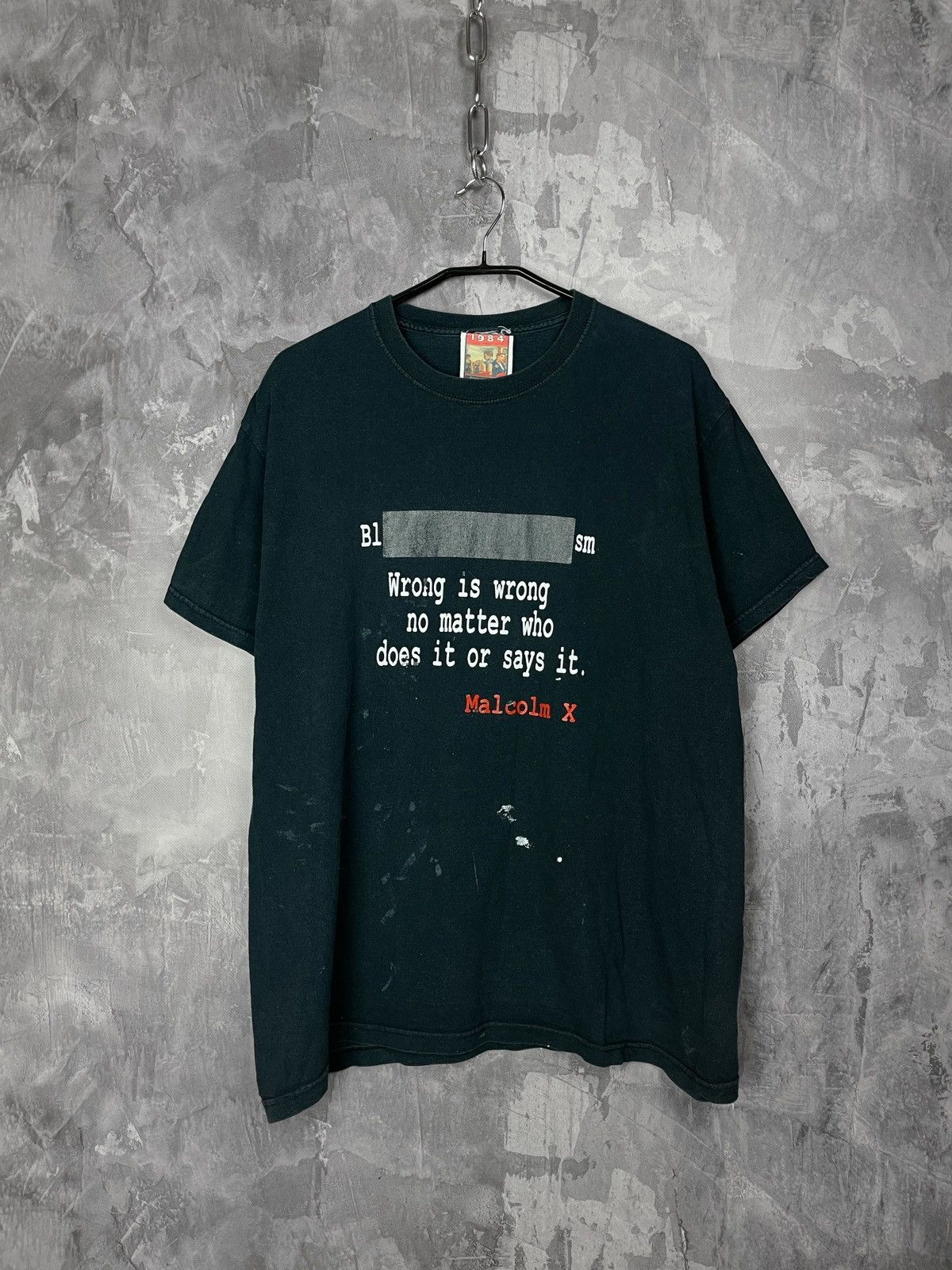 Vintage Distressed Malcolm X T Shirt Tee Shirt Slogan Hoodie, Sweatshirt | FlexRushtees.com