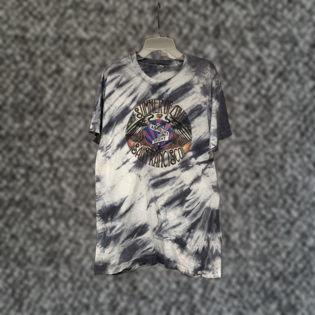Vintage 1987 Summer Of Love San Francisco Haight Ashbury Tie Dye T Shirt Xl Usa Shirt Men Gr