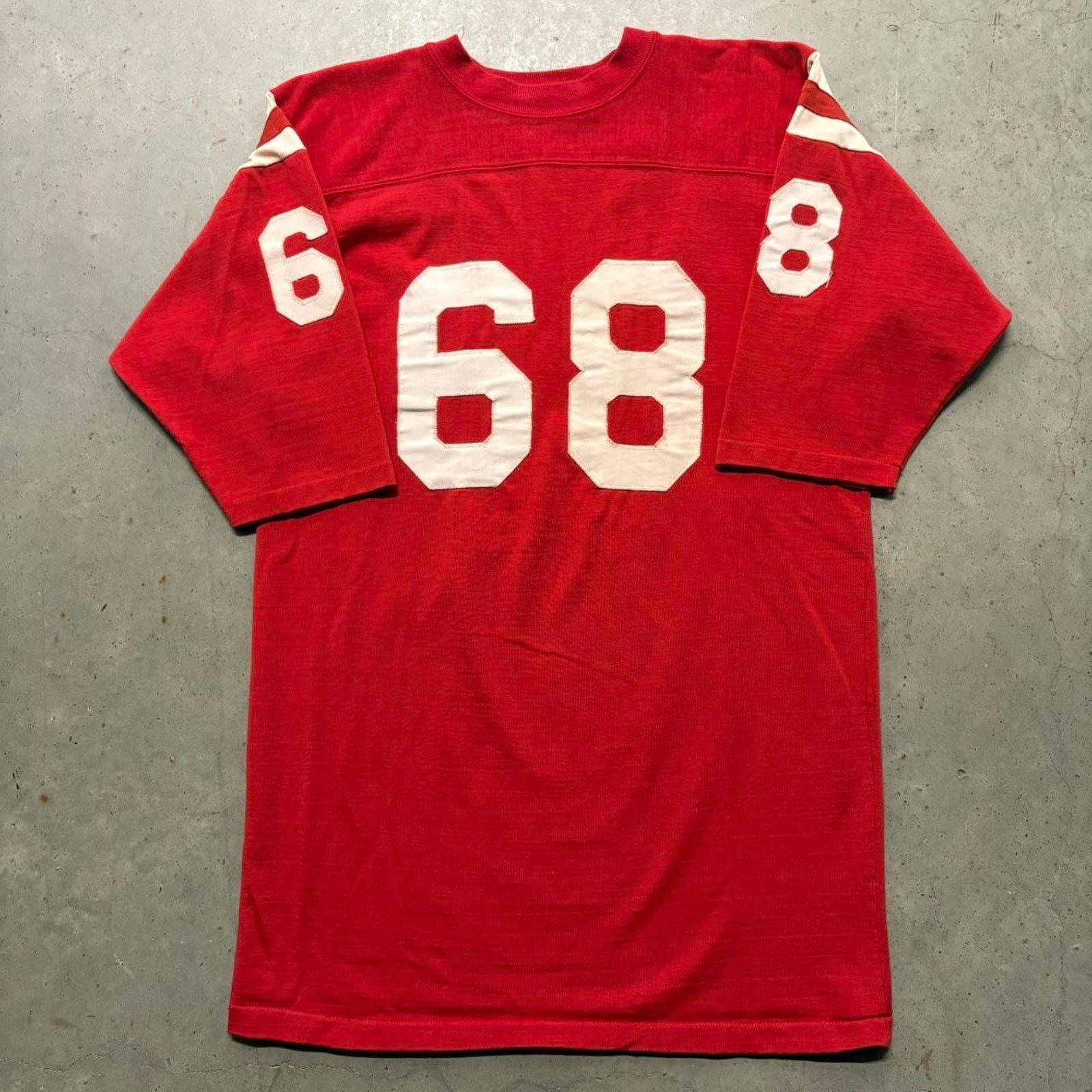 Japanese Brand X Vintage Crazy Vintage 60s Durene 3 4 Sleeve Football Jersey T Shirt