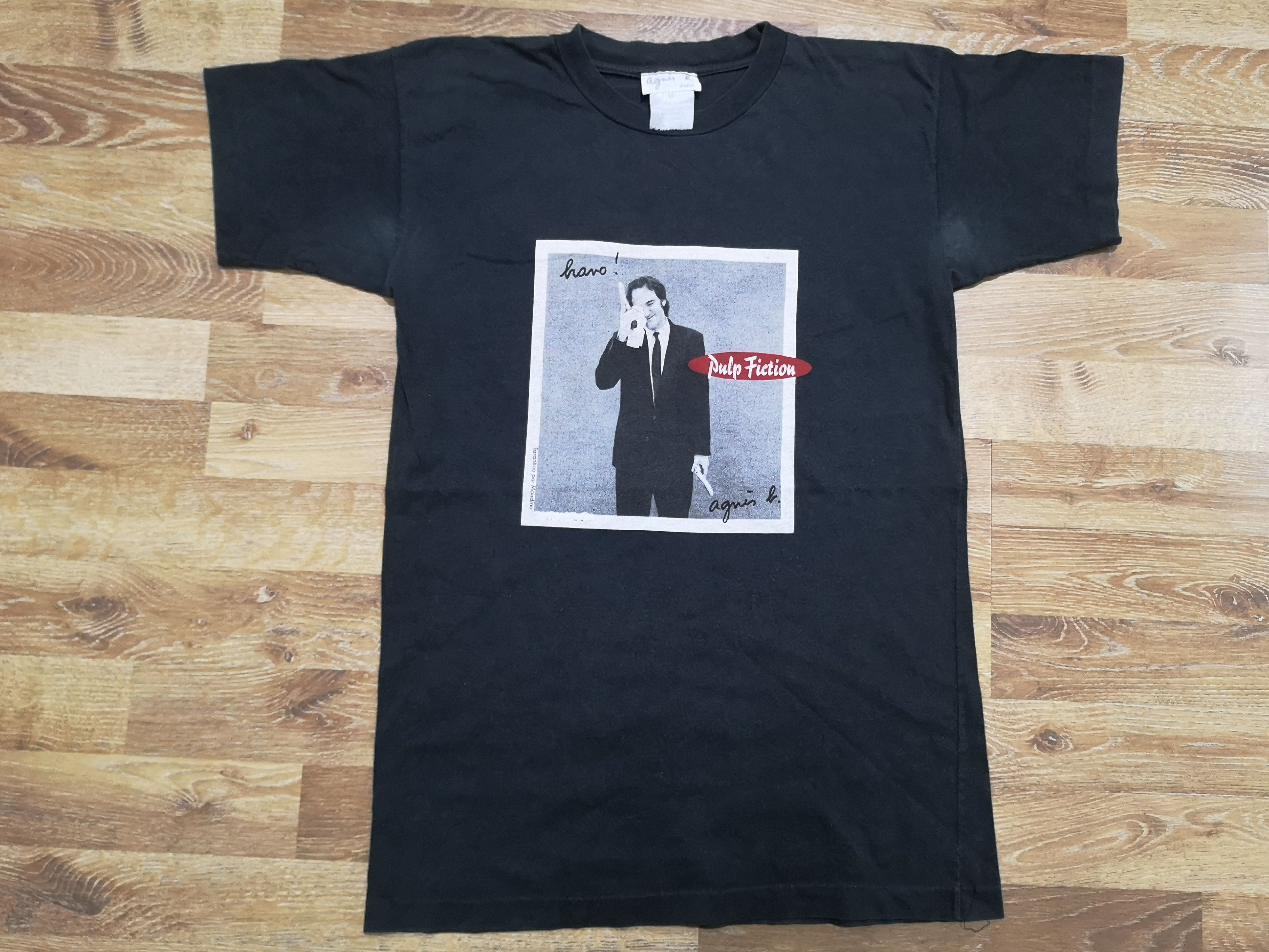 Super Rare Vintage 90s Pulp Fiction Tarantino Agnes B Promo T-Shirts, Hoodie, Sweatshirt | FlexRushtees.com