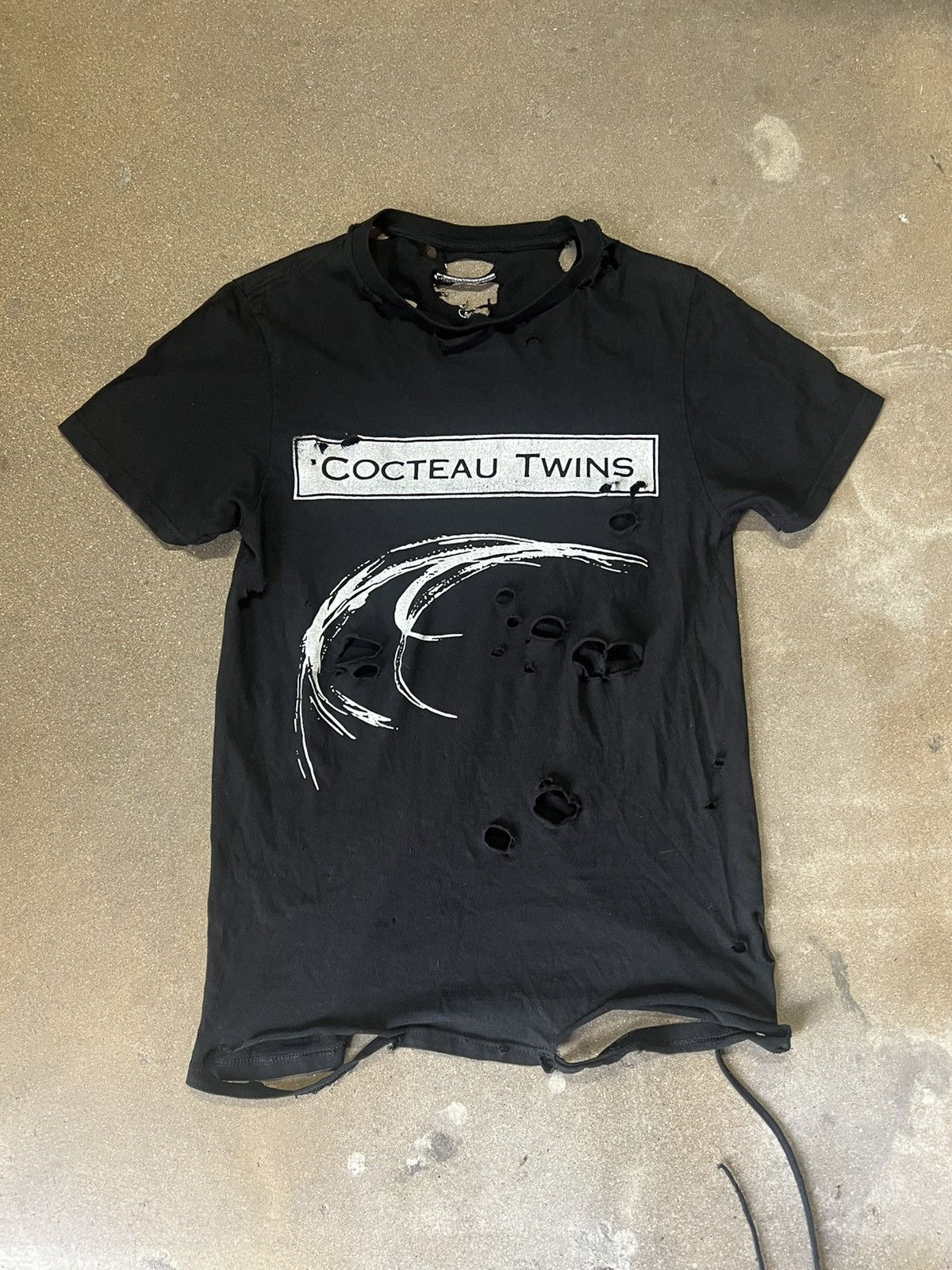Band Tees Distressed Cocteau Twins T Shirt Size Small Hoodie, Sweatshirt | FlexRushtees.com