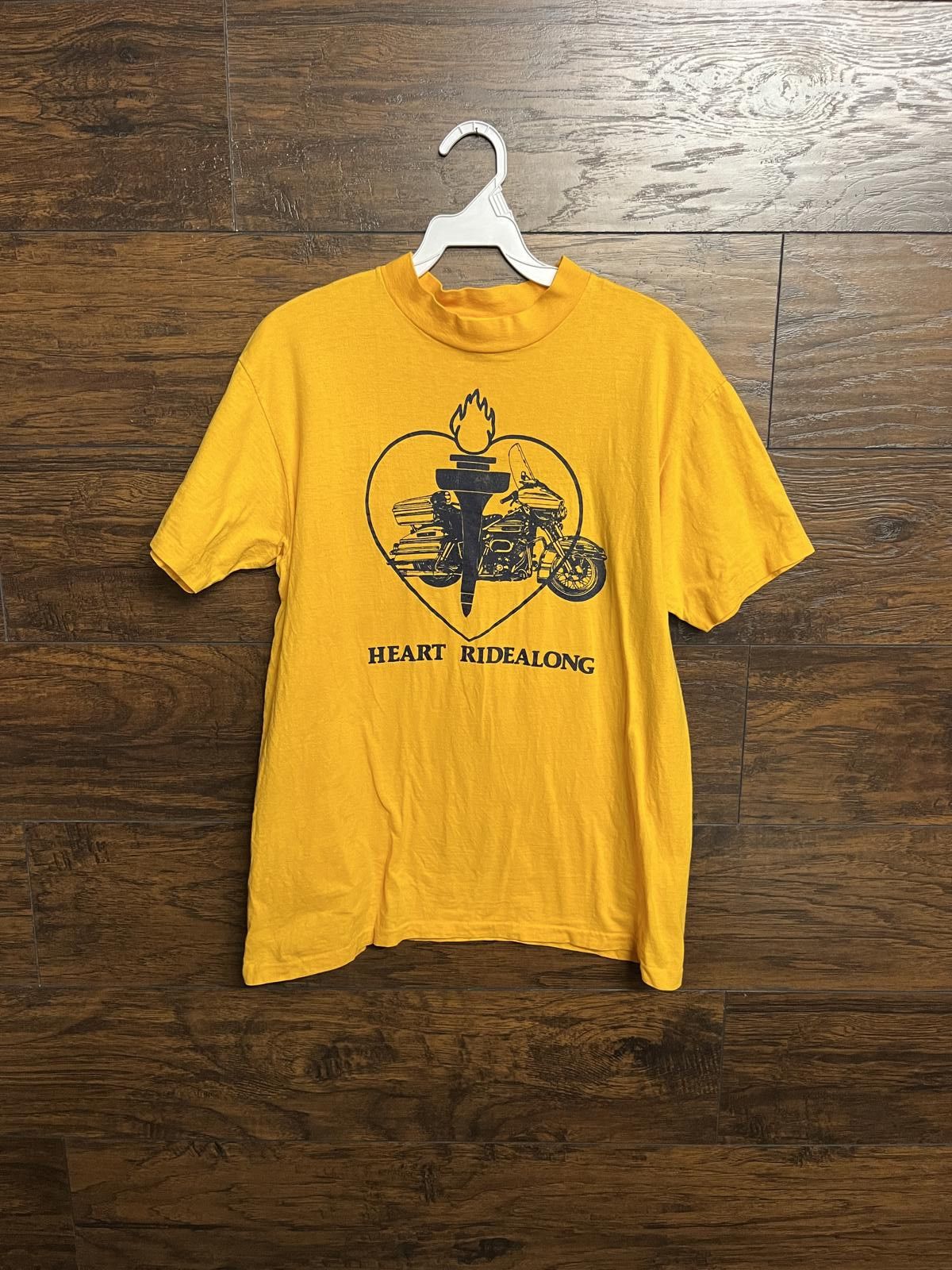 Hanes Vtg Utah Heart Ridealong T Shirt Biker Ride Along 70s Tee
