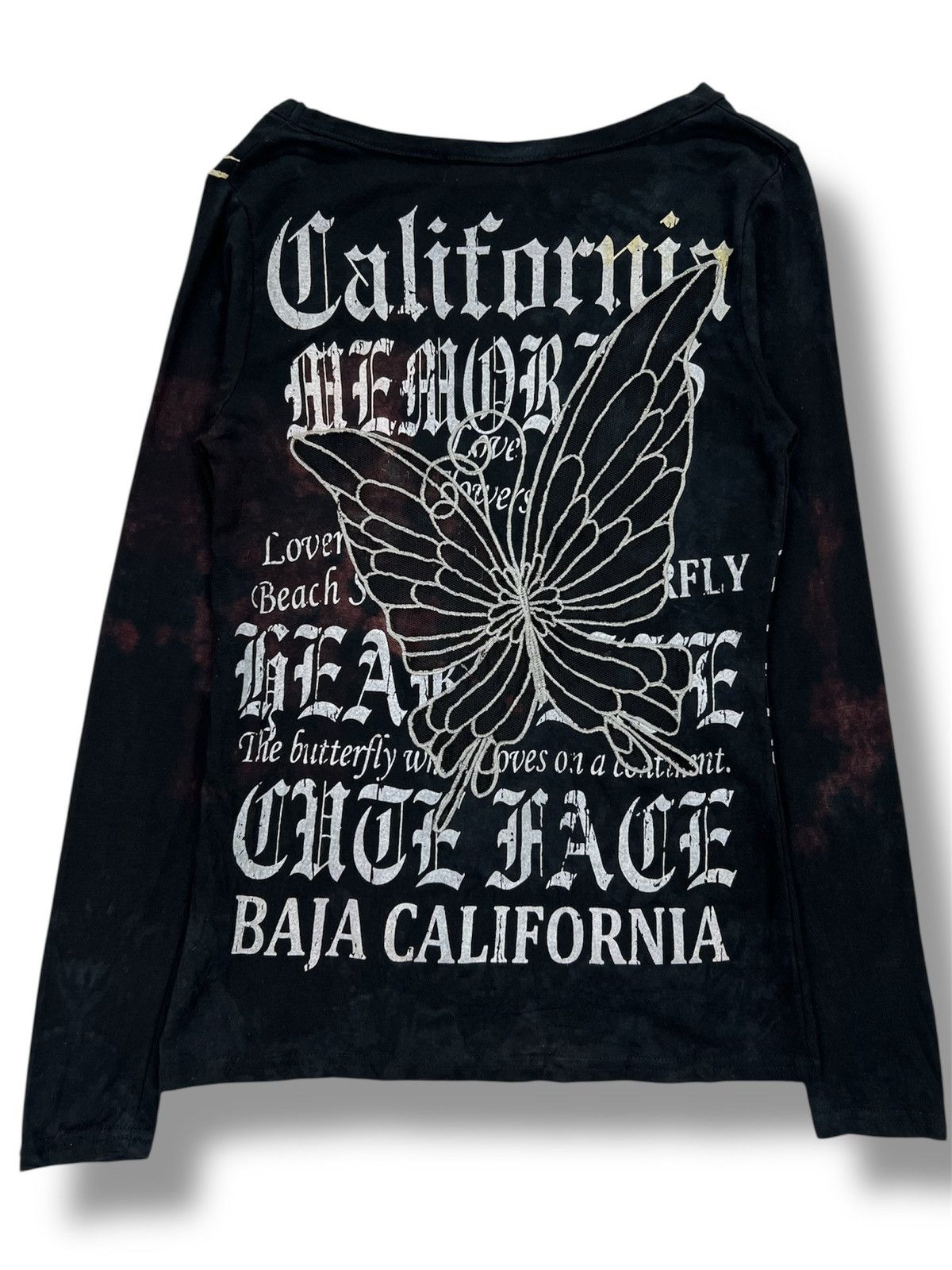 Seditionaries Seal Layer Butterfly Mesh Bleached Top T-Shirts, Hoodie, Sweatshirt | FlexRushtees.com