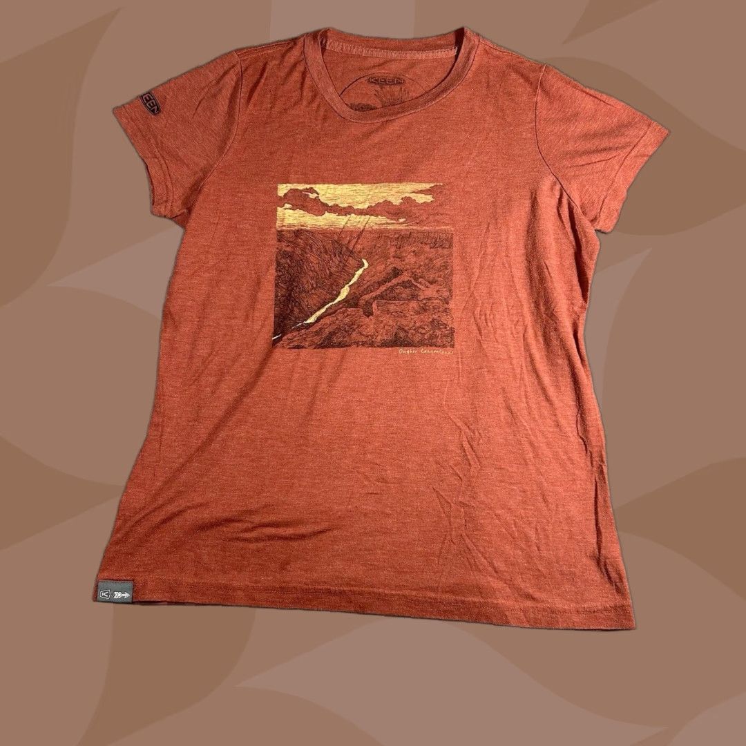 Keen T Shirt Womens Xl Owyhee Canyon Graphic Red Outdoor Hiking Camping Tee T Shirt Hoodie, Sweatshirt | FlexRushtees.com