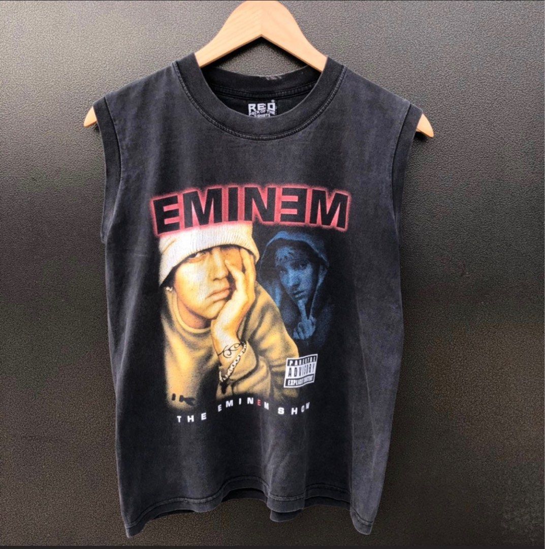 Rap Tees Eminem Show Sleeveless T Shirt S Rare Rap Hoodie, Sweatshirt | FlexRushtees.com