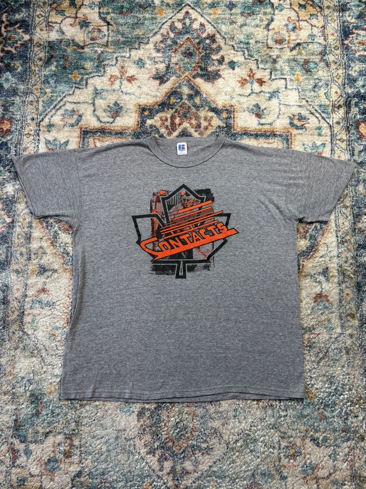 Athletic Vintage Russell Athletic Contacts Hockey T Shirt Size Xl