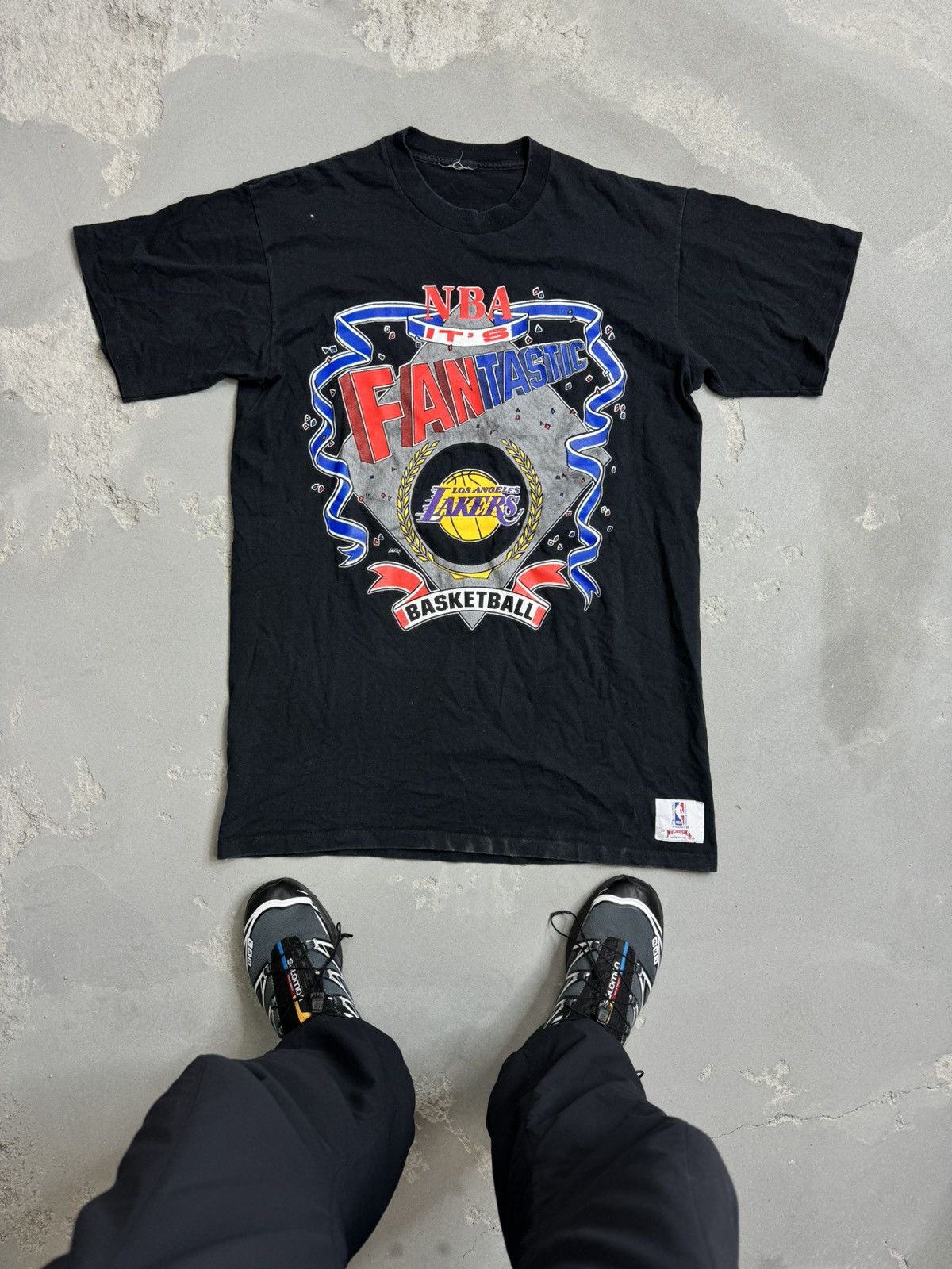 Nutmeg X Vintage Vintage 90 S Nutmeg Nba Its Fantastic Lakers Tee Shirt Hoodie, Sweatshirt | FlexRushtees.com