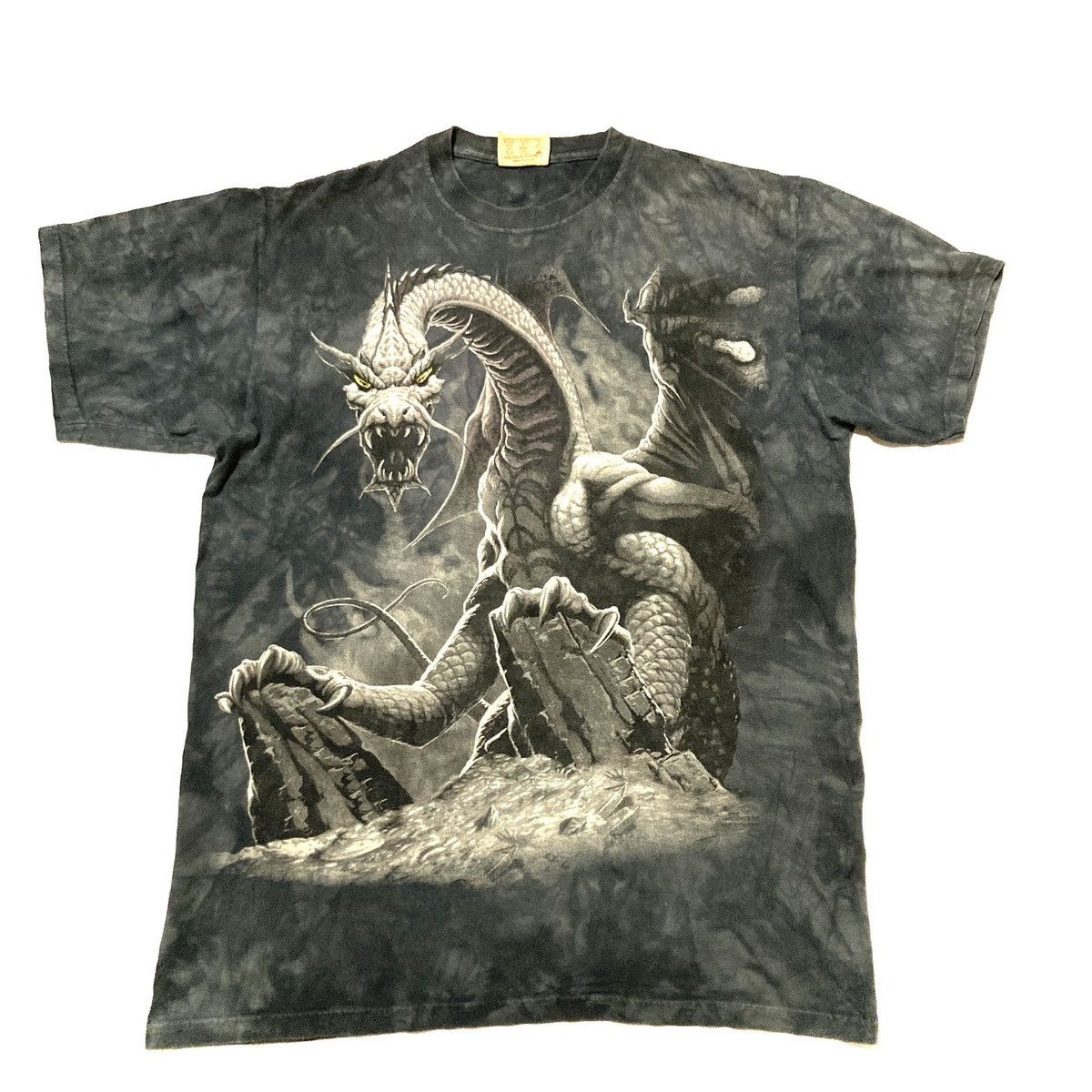 Mountain The Mountain Tee All Over Print Dragon Vintage 90s Tie Dye