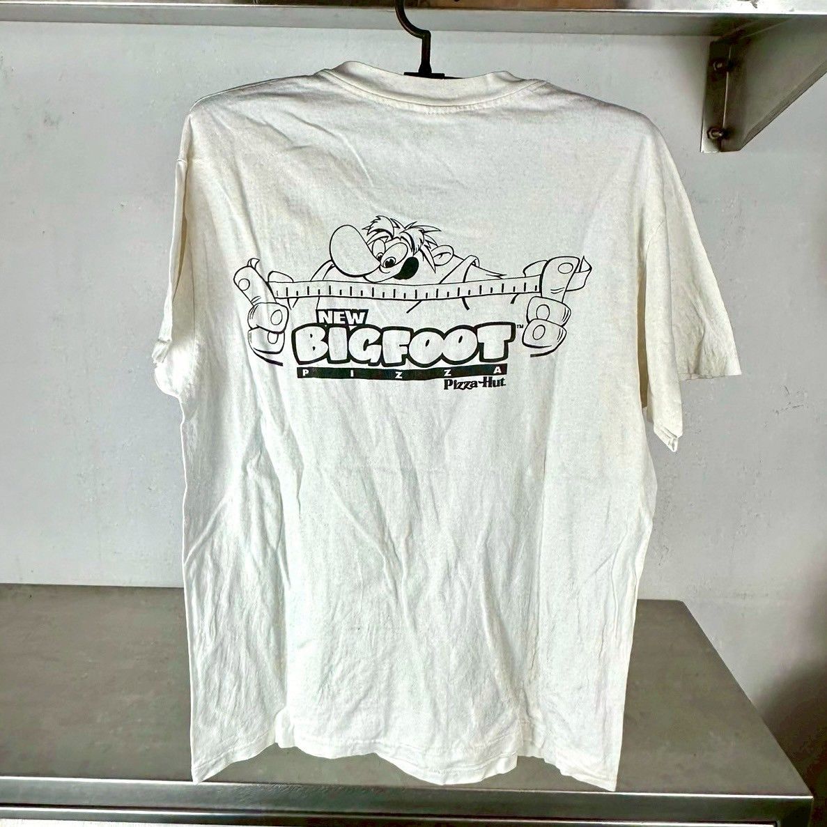 Vintage 90s Pizza Hut New Bigfoot Promo T Shirt Hoodie, Sweatshirt | FlexRushtees.com