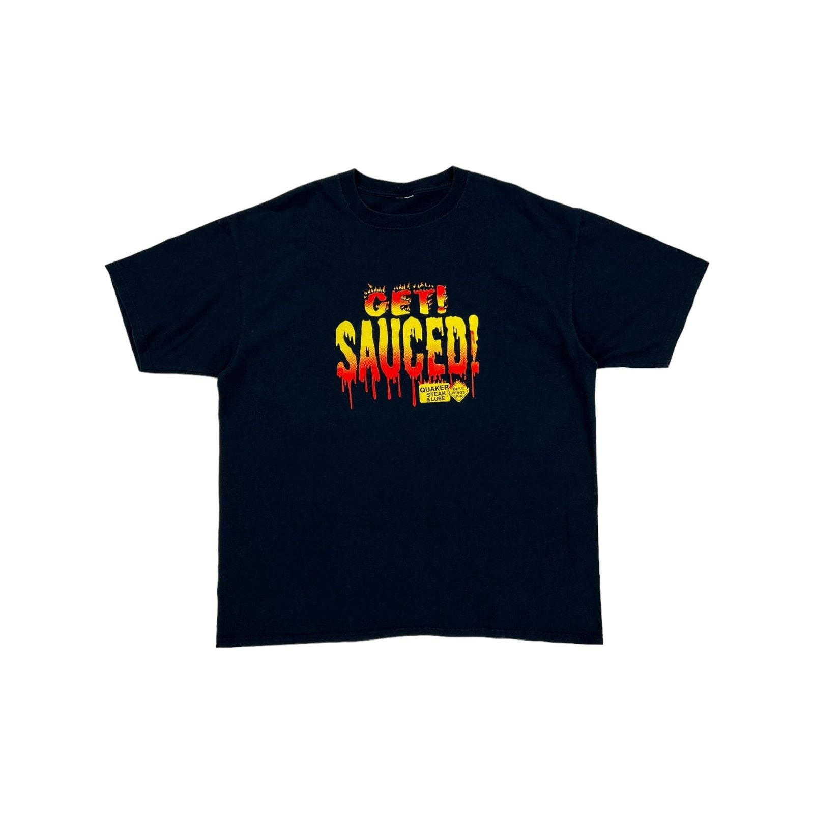 Vintage Y2k Get Sauced Quaker Steak Lube Tee Xxl