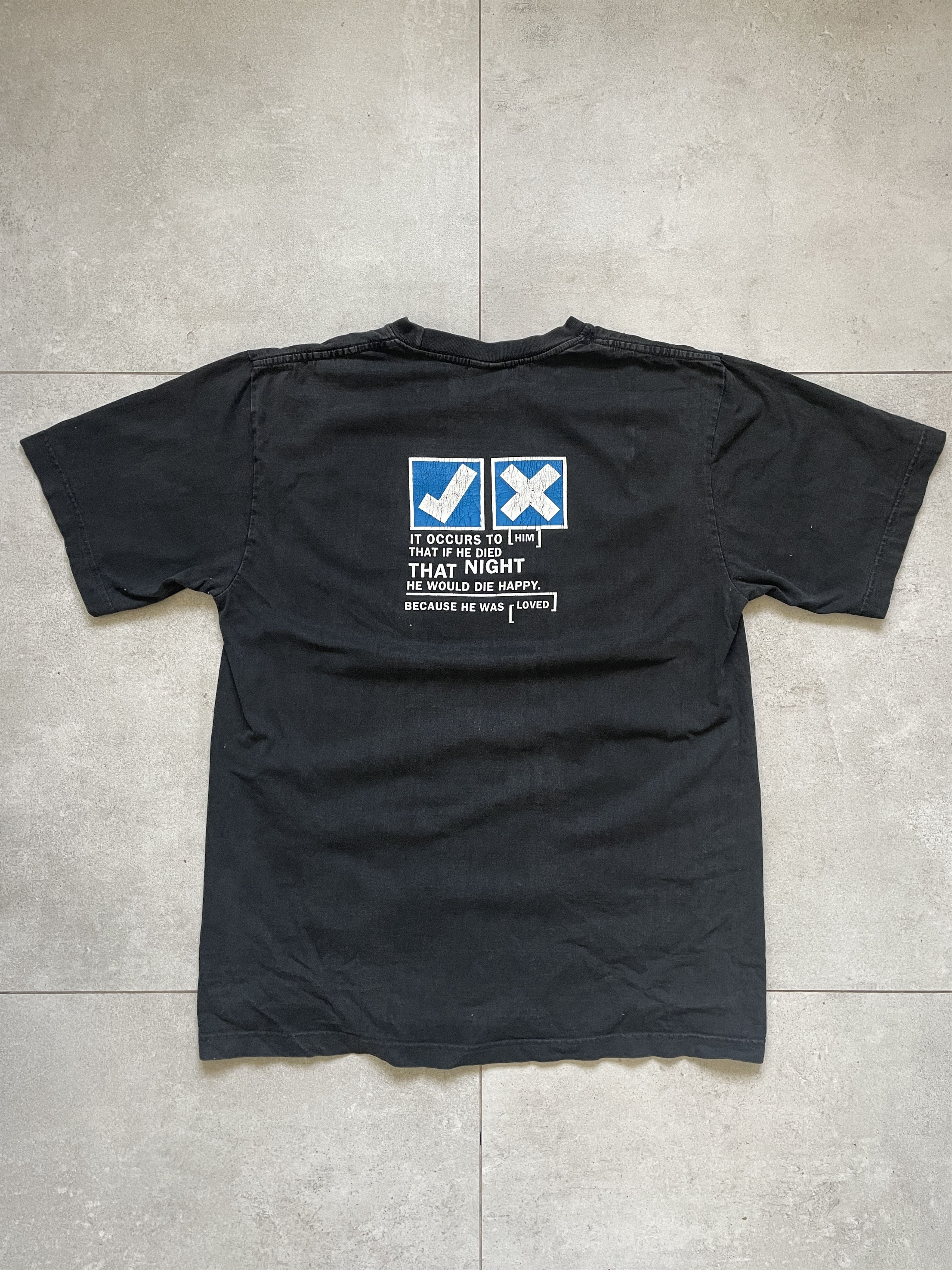 Y2k Vintage Radiohead Gaze At Television Black Tee Hoodie, Sweatshirt | FlexRushtees.com