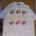 Vintage 90s Atlanta Spell Out Peaches Illustration T Shir T-Shirts, Hoodie, Sweatshirt | FlexRushtees.com