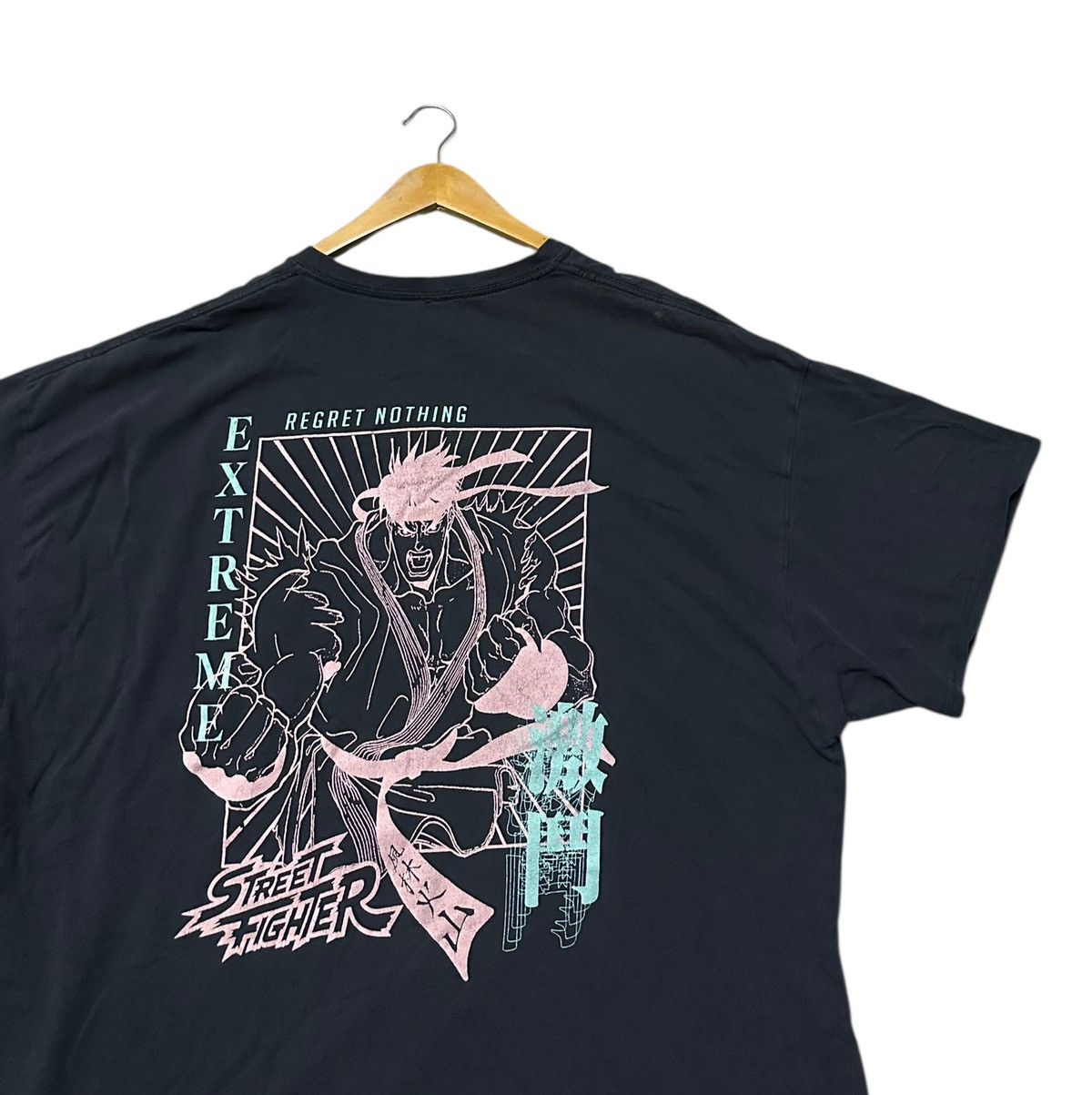 Vintage Street Fighter Extreme Regret Nothing Backhit Tshirt