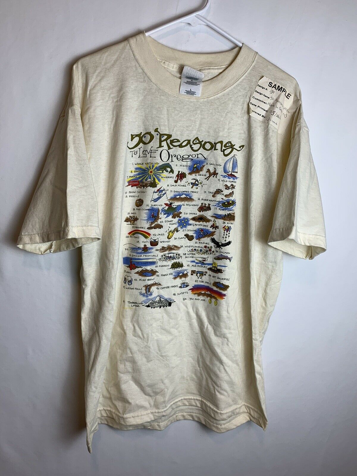 Vintage Gildan 50 Reasons To Love Oregon Sampletee T-Shirts, Hoodie, Sweatshirt | FlexRushtees.com