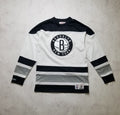 Mitchell Ness Brooklyn Nets Mesh Longsleeve Hockey Style Jersey