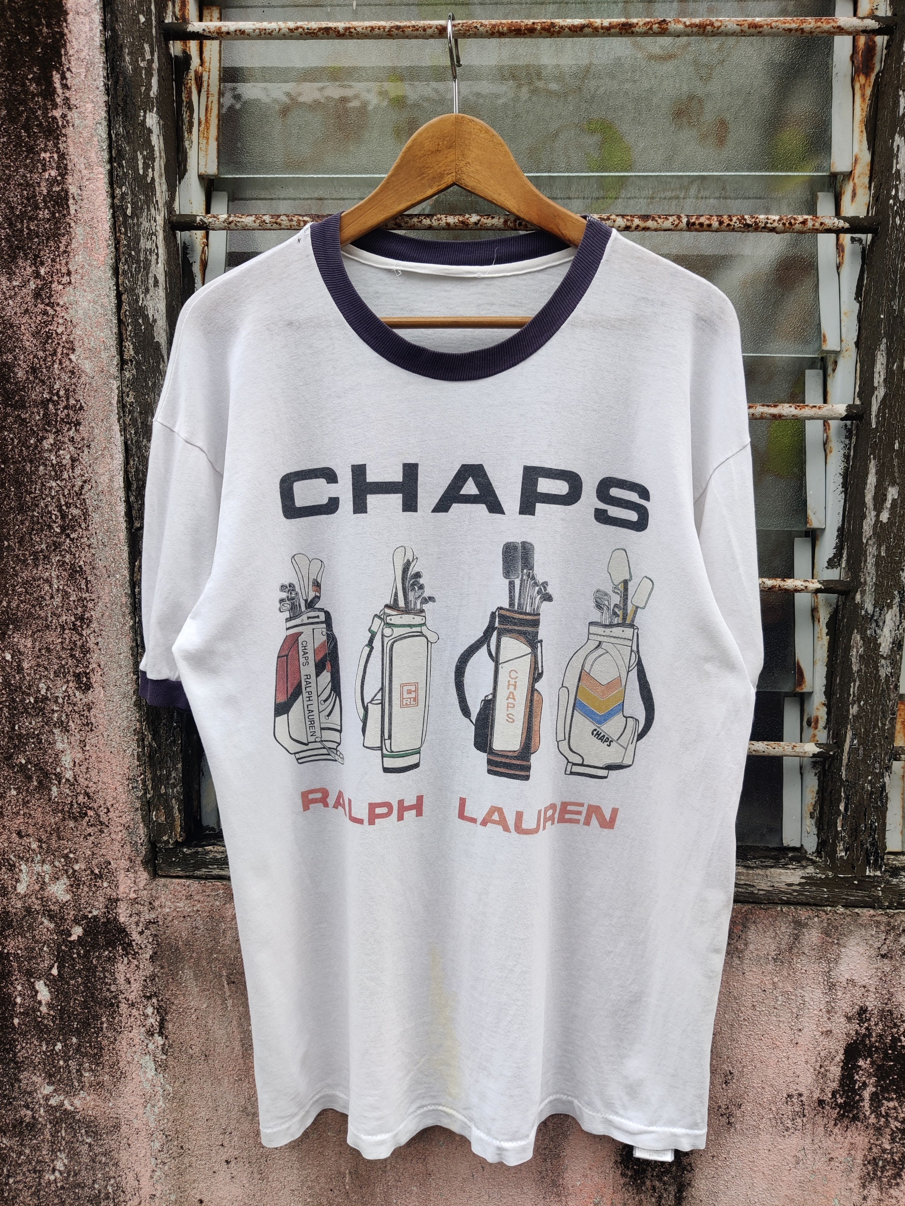 Chaps Ralph Lauren Vintage Distressed Chap Ralph Lauren Golf Shirt