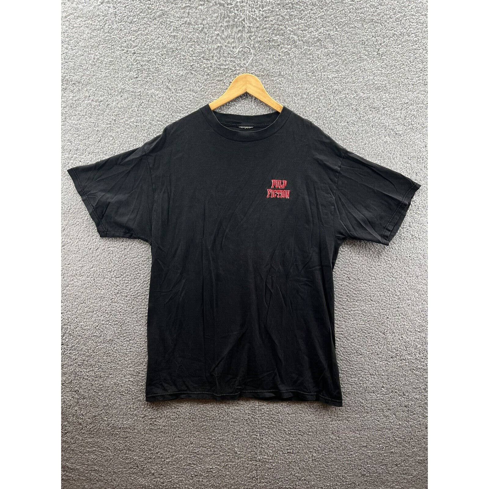 Tultex Vintage Embroidered Pulp Fiction Black Movie Quote T Shirt