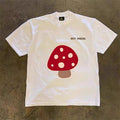 Vintage Casual Retro Mushroom Print T Shirt