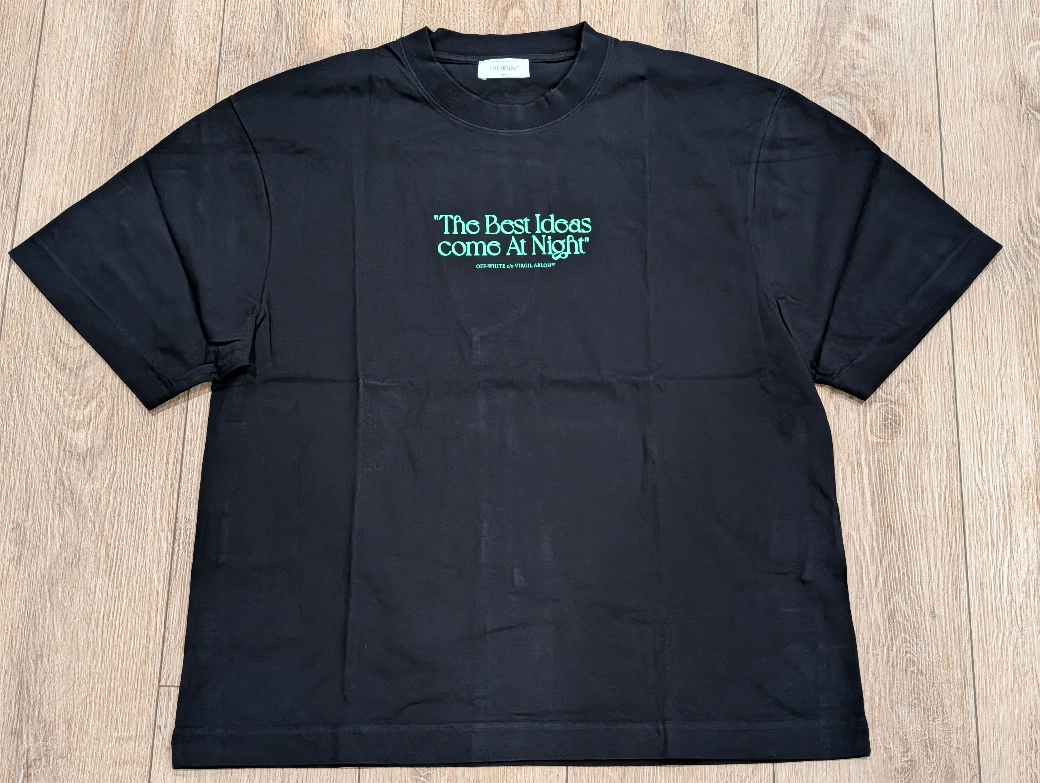 White Off White Best Ideas Cotton Crewneck T Shirt Black Large Hoodie, Sweatshirt | FlexRushtees.com