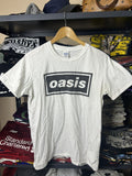 Band Tees Oasis Logo T Shirt White M Hoodie, Sweatshirt | FlexRushtees.com