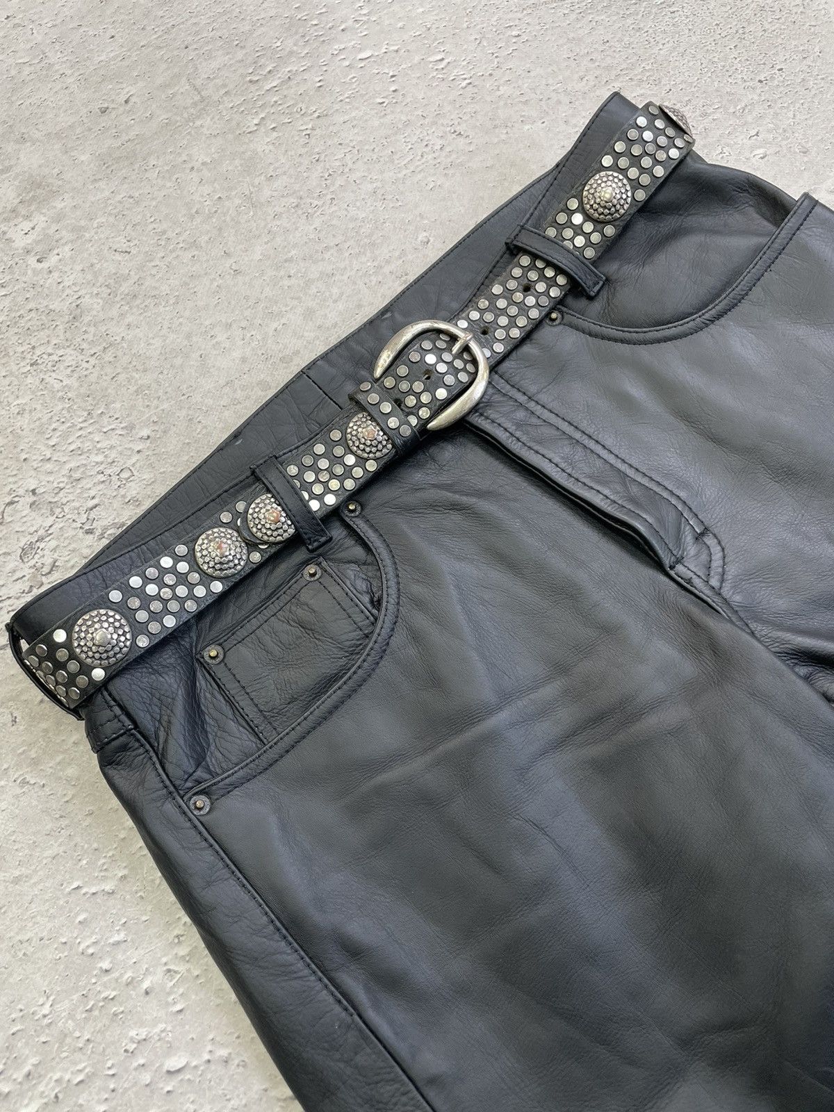 Japanese Brand X Vintage Avant Garde Belt With Heavy Metal Chain Punk Emo Rock Goth