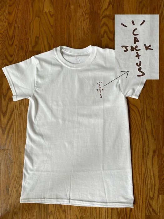 Travis Scott 2xl Xxl Travis Scott Cj White T Shirt Tee Brown Logo Cactus Hoodie, Sweatshirt | FlexRushtees.com