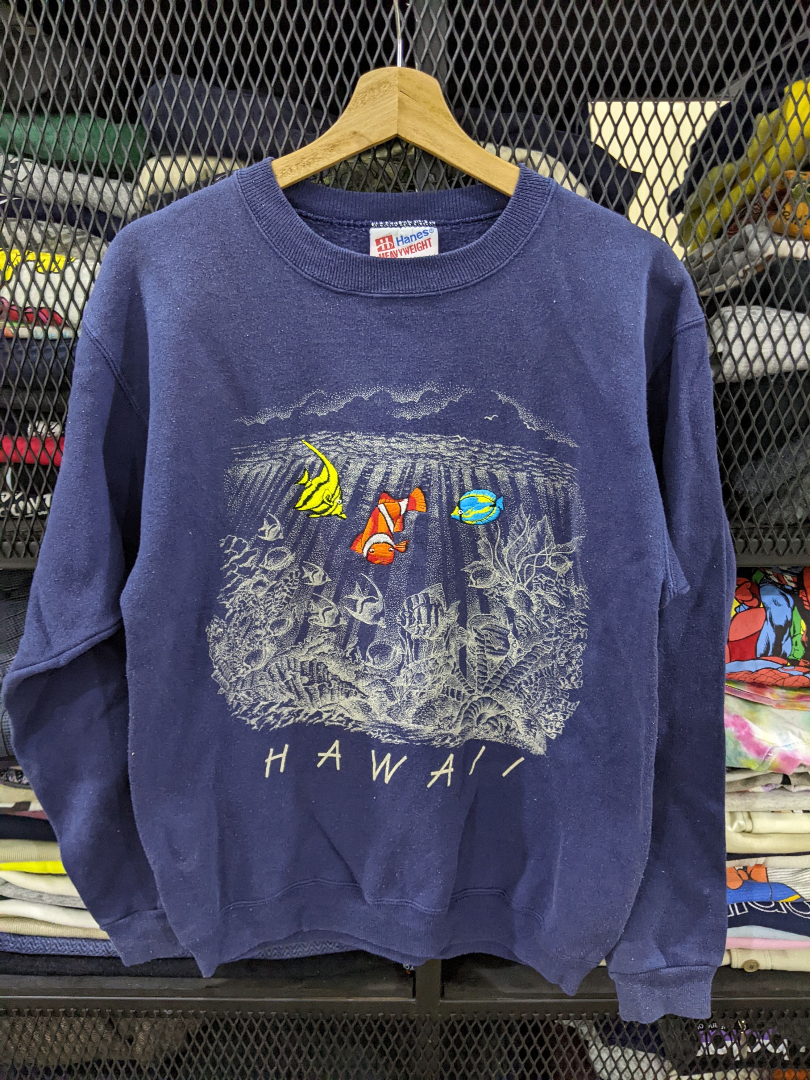 Hanes X Vintage Vintage Hanes Hawaii Fish Embroidery Sweatshirt