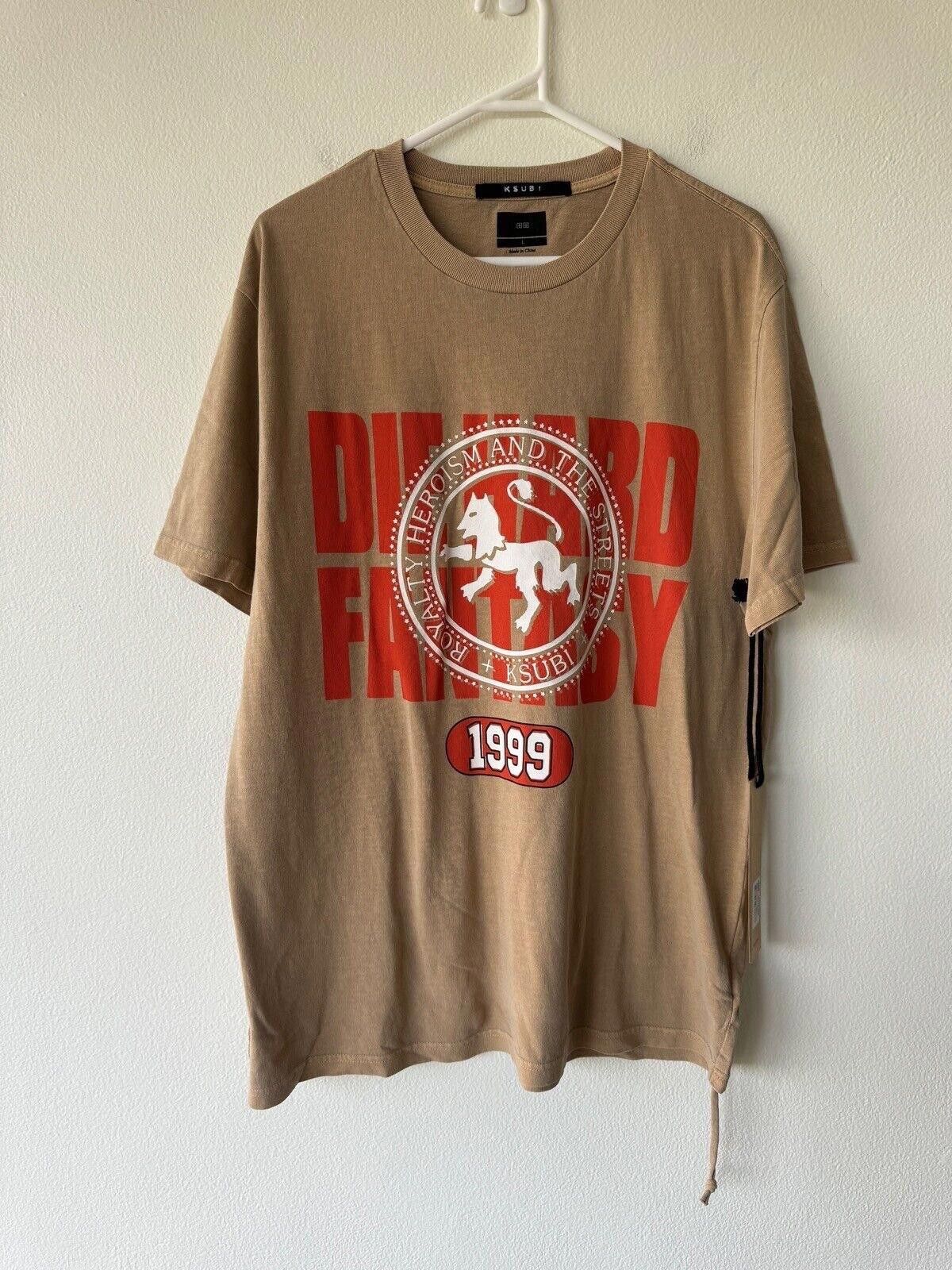 New Ksubi Large L Tee Shirt Top Kash Tan Fantasy Brown Hoodie, Sweatshirt | FlexRushtees.com