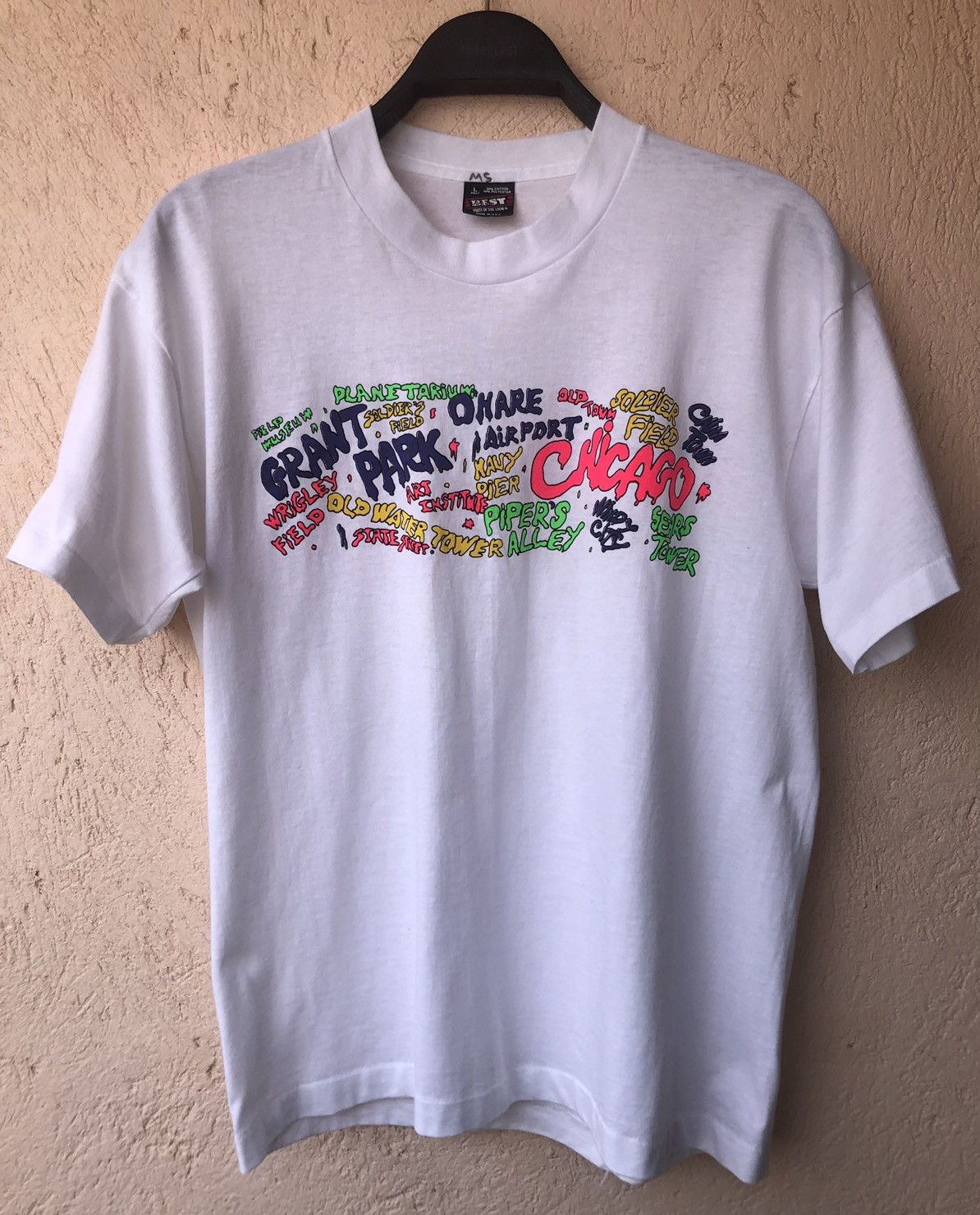 Vintage Fruit Of The Loom City Of Chicago Usa Made T Shirt